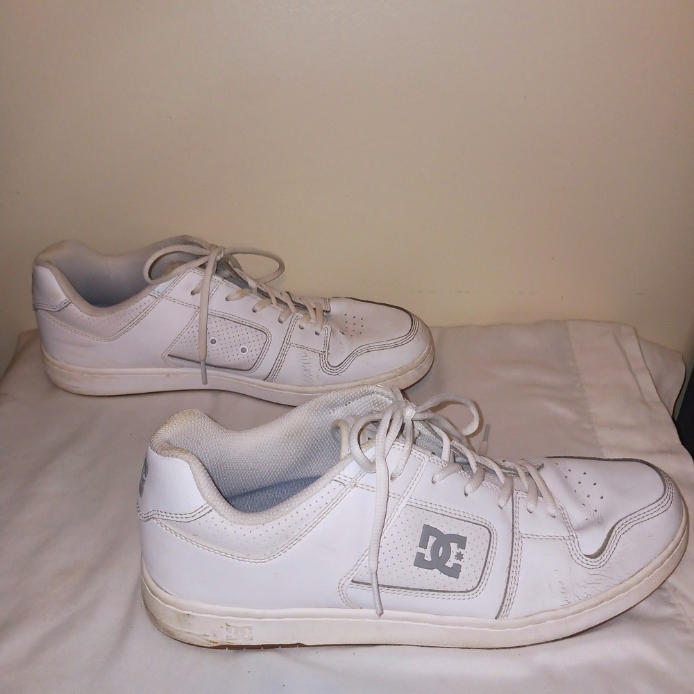 DC Manteca 4 Skateboard White Leather Low Top Skate Sneakers Shoes‎ Mens 19
